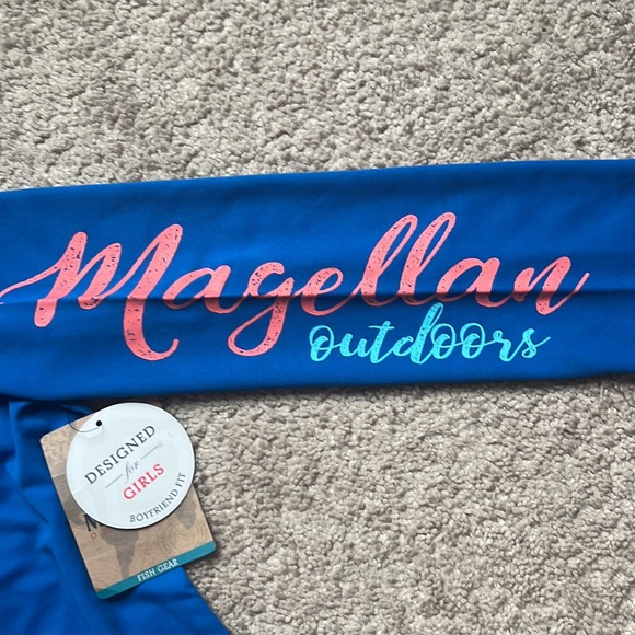 Magellan Outdoor Blue Long Sleeve Shirt - Picture 3 of 5